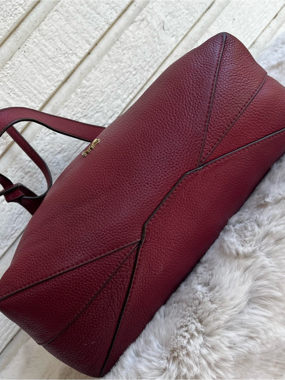 MICHAEL KORS Red Leather Cece Hobo Slouchy Shoulder Bag Tote Mercer Raven - Picture 5 of 11